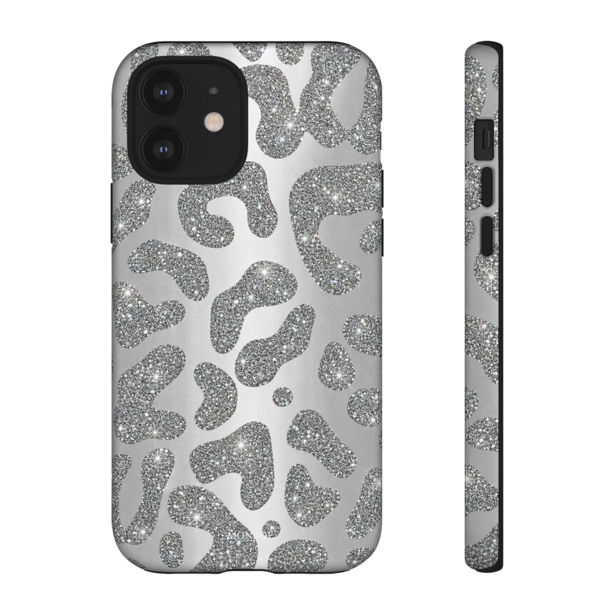 Silver Glitter Leopard Tough Case
