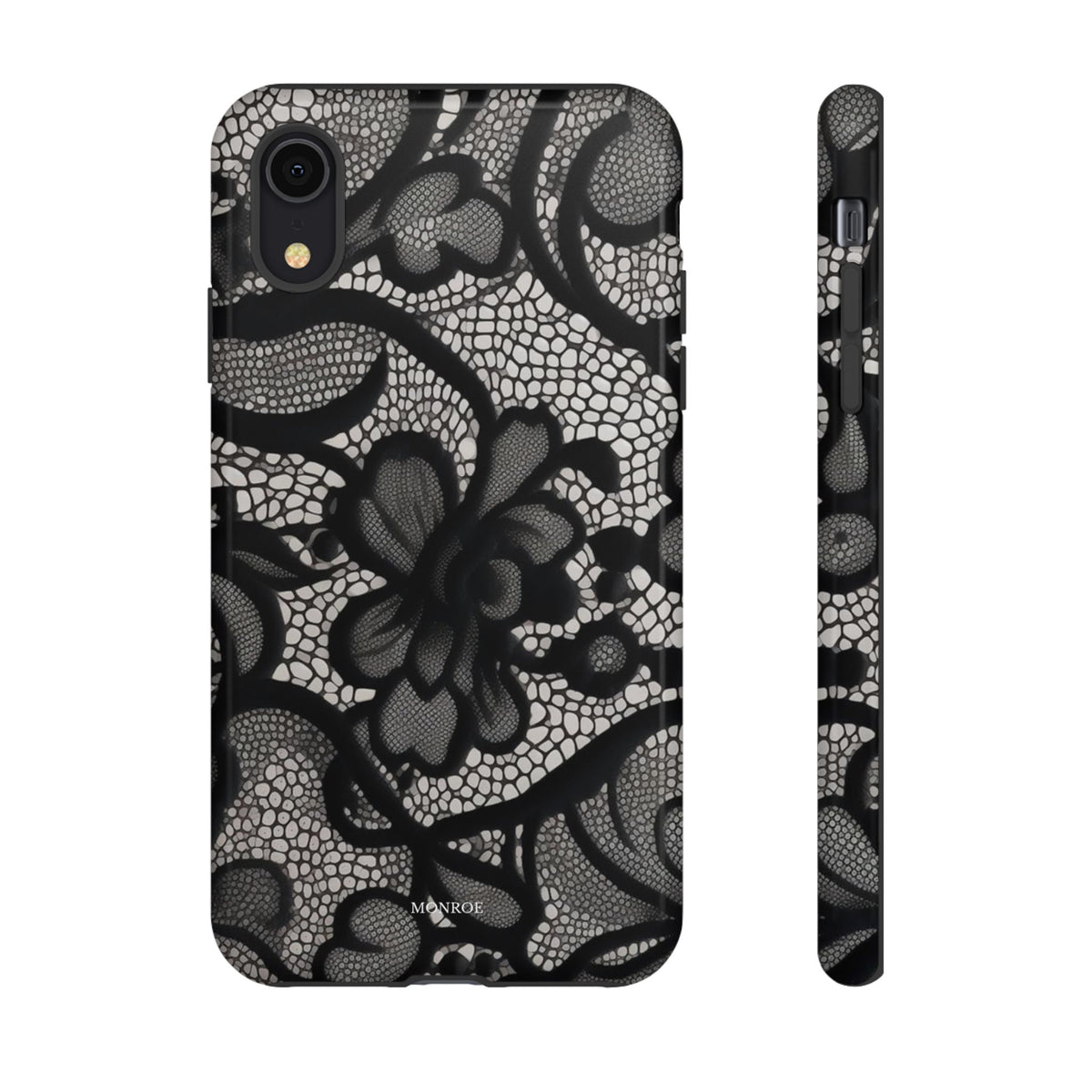 Black Vintage Lace Tough Case