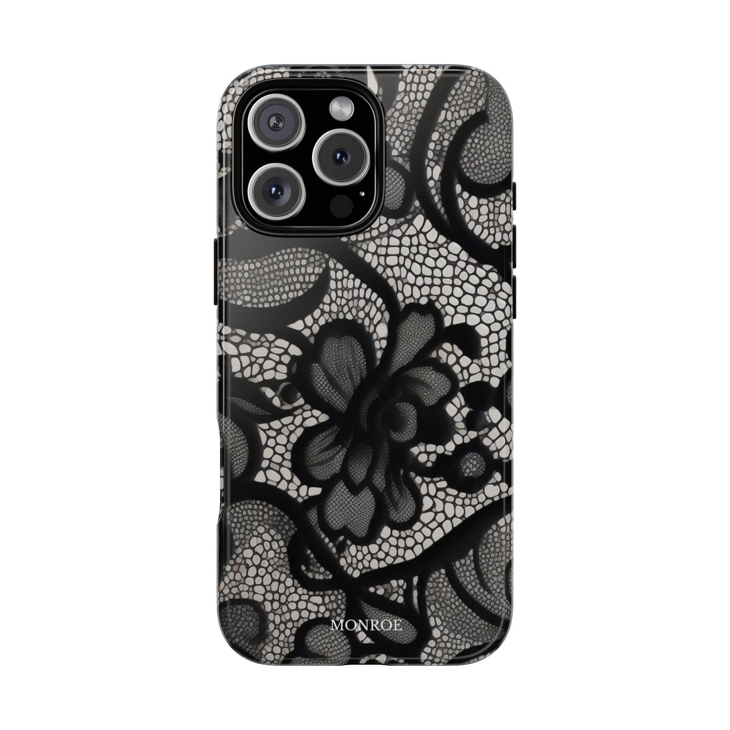 Black Floral Vintage Case