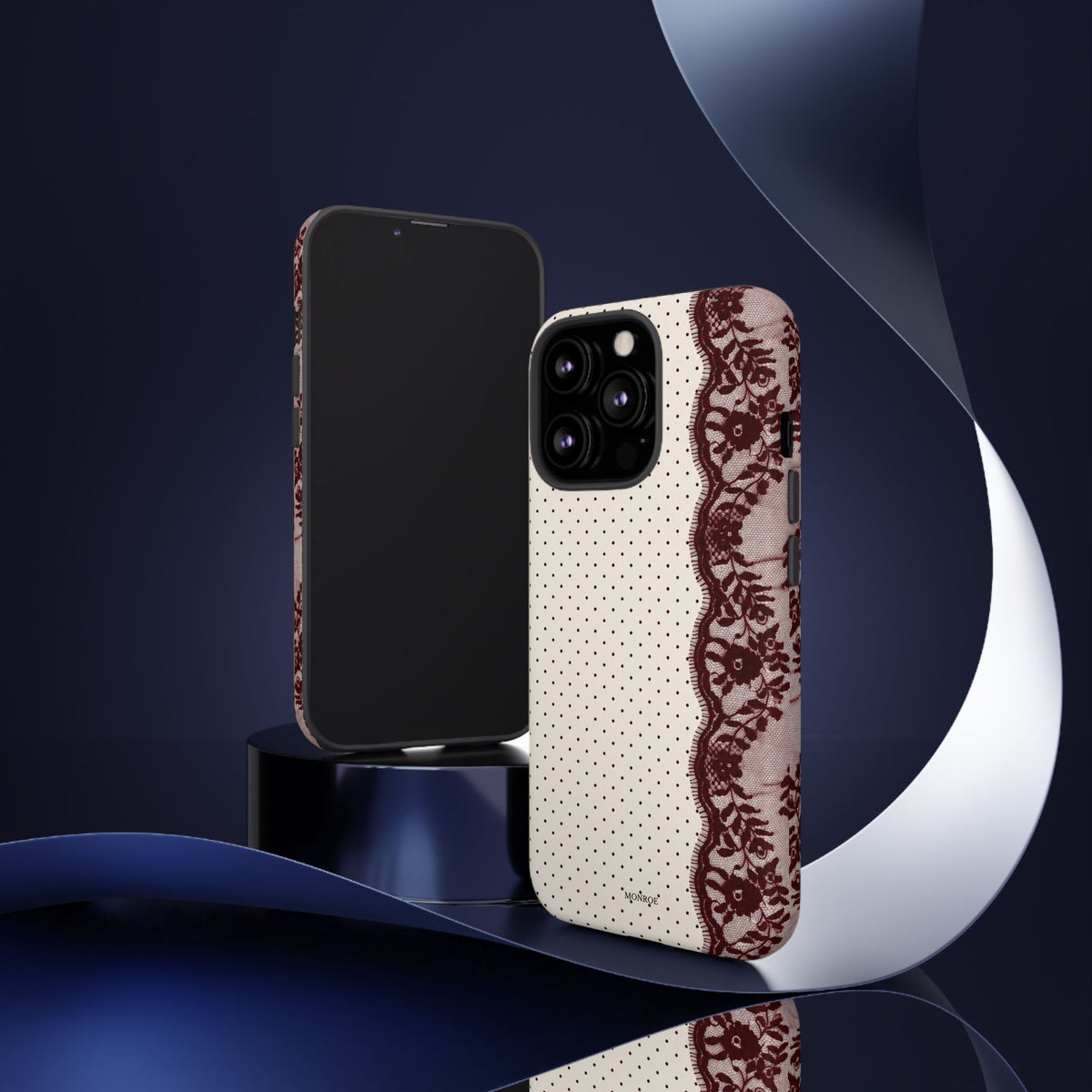 Burgundy Lace Edge Tough Case