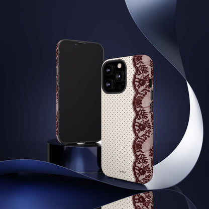 Burgundy Lace Edge Tough Case