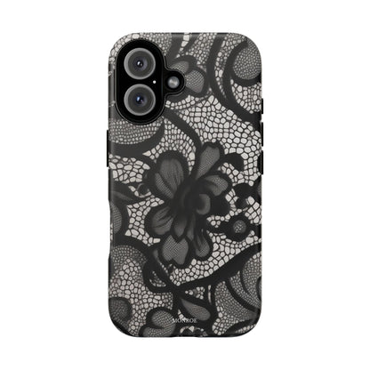 Black Vintage Lace Tough Case