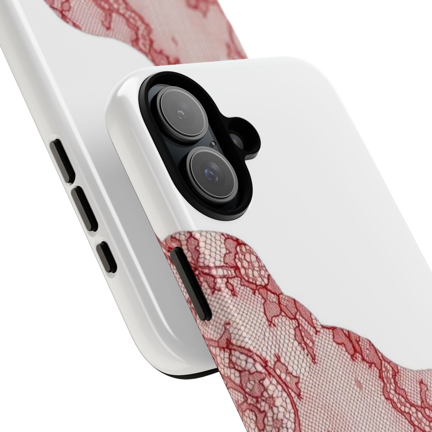 Red Lace Edge Tough Phone Case