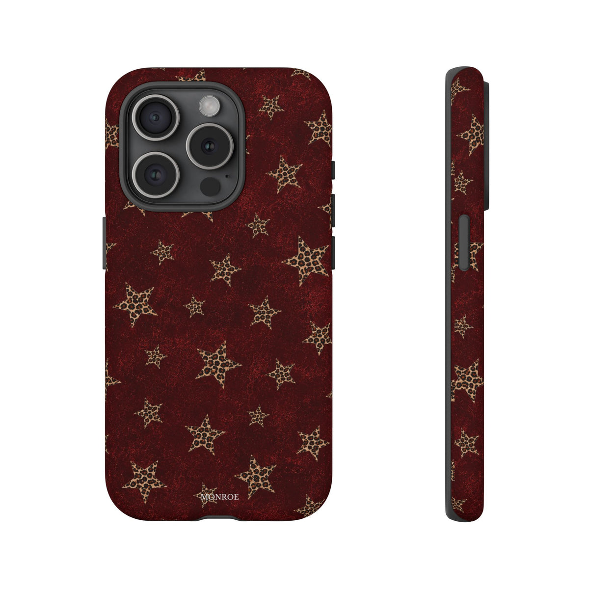 Burgundy Leopard Star Tough Case