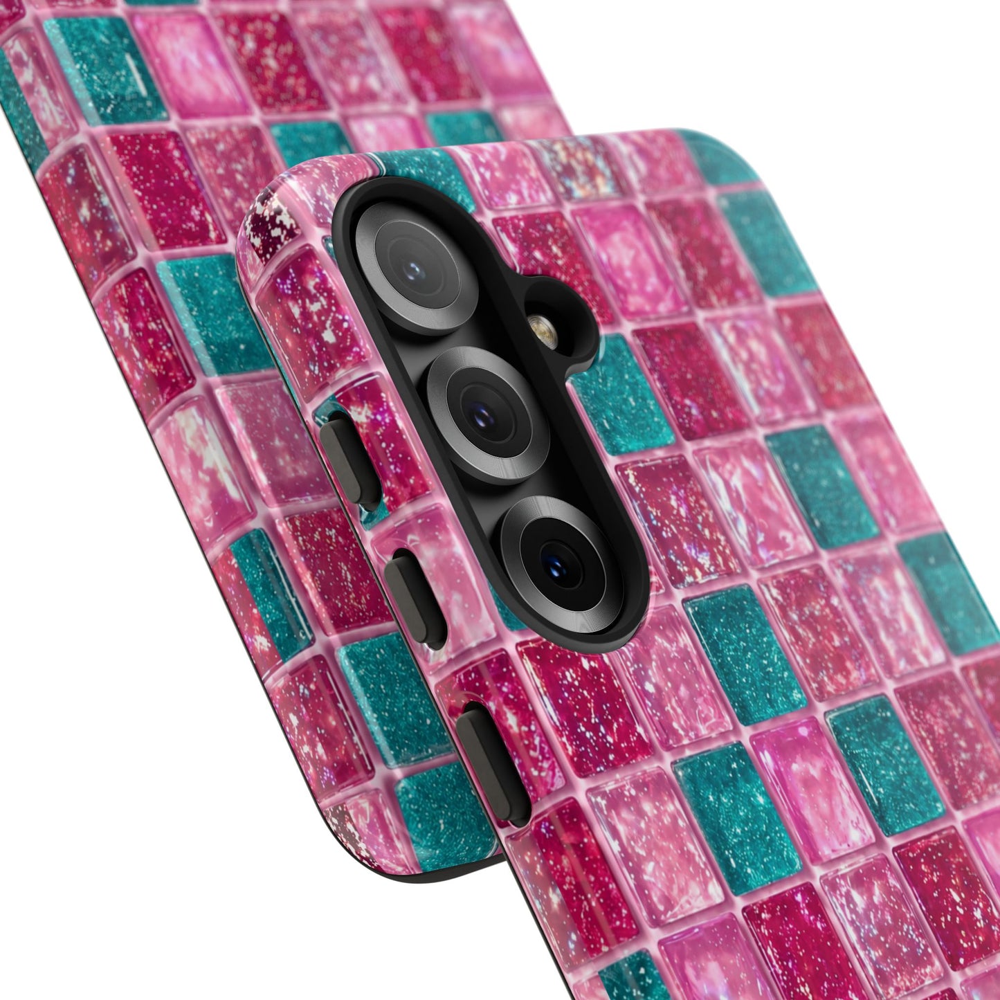 Pink Teal Mosaic Tough Case
