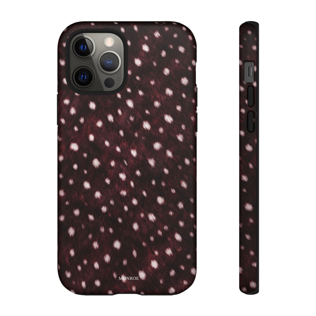 Burgundy Spotted Fur Tough Case