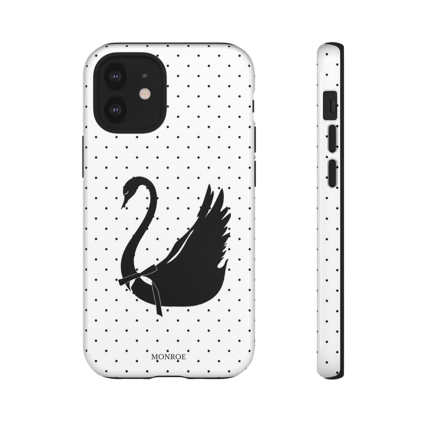 White Swan Polka Dot Tough Case