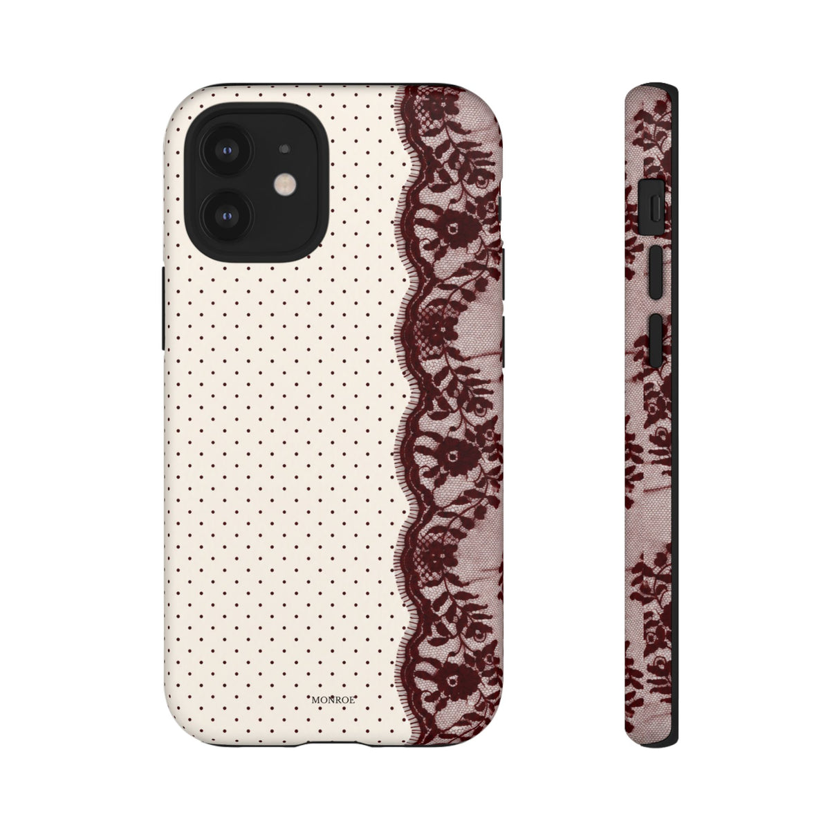 Burgundy Lace Edge Tough Case