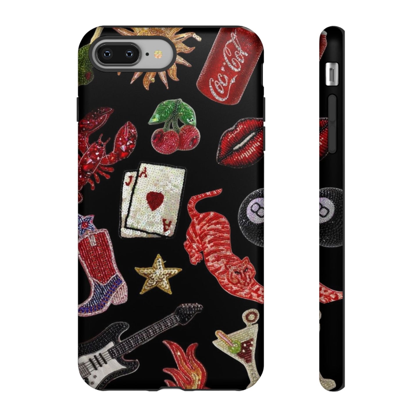 Retro Patch Motif Tough Case