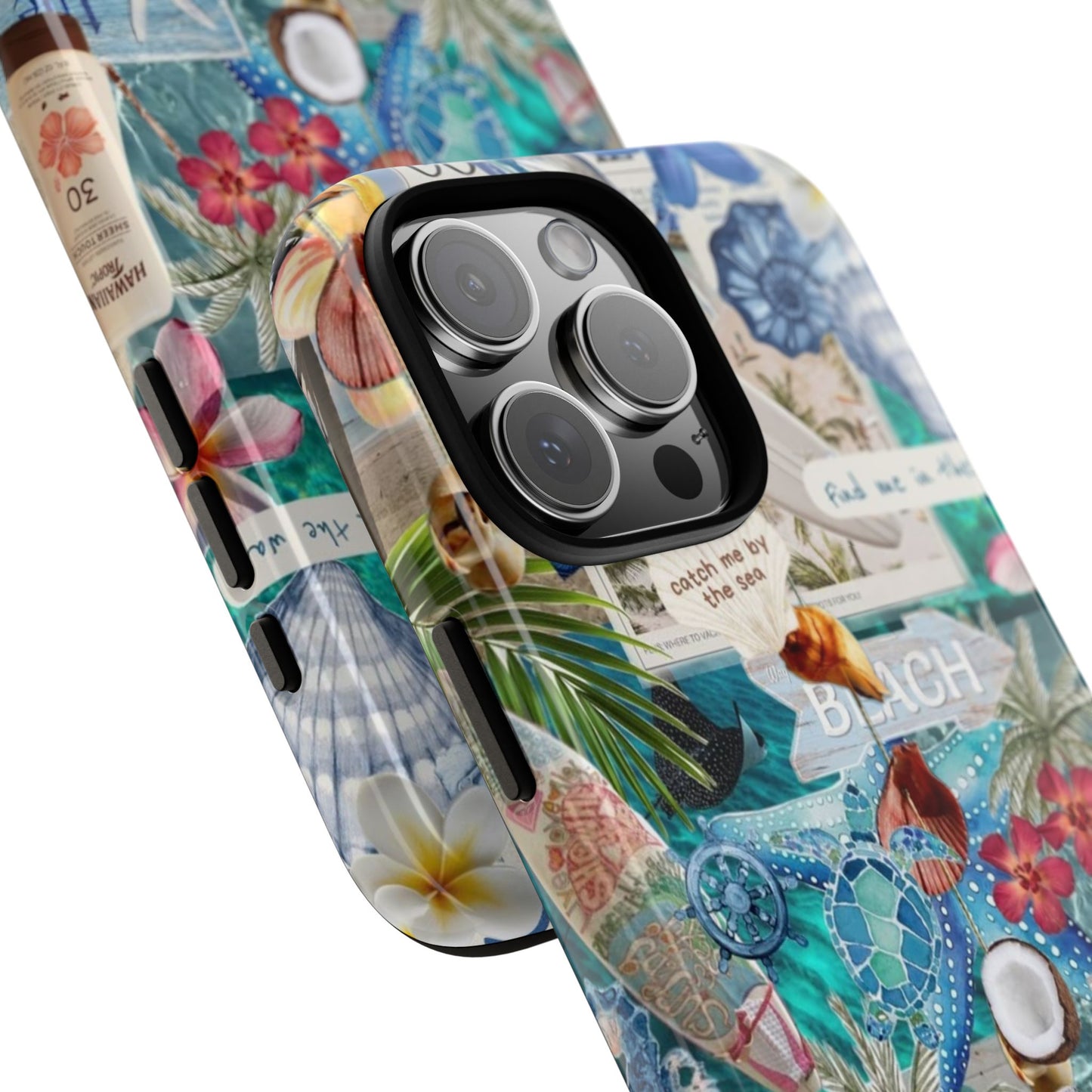 Tropical Beach Collage Tough Case