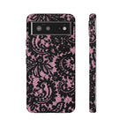 Pink Lace Pattern Tough Phone Case
