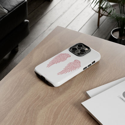 White & Pink Wings Tough Case