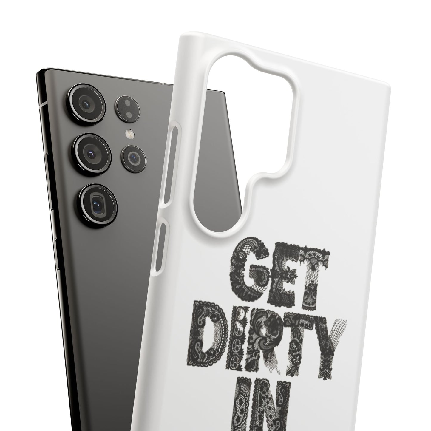 Get Dirty in Paris White Snap Case