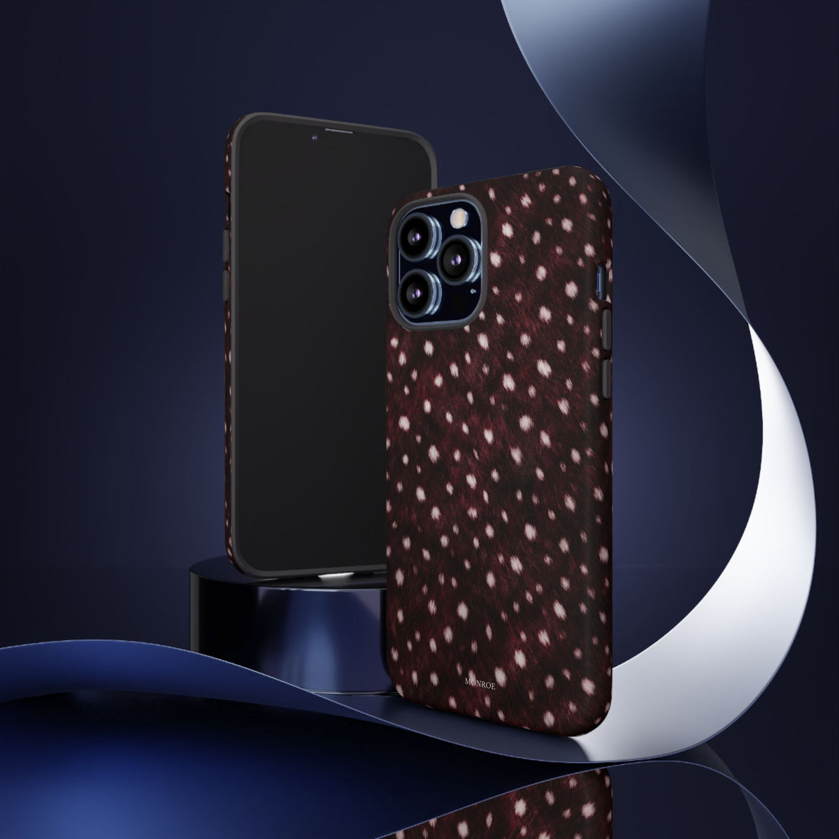 Burgundy Spotted Fur Tough Case