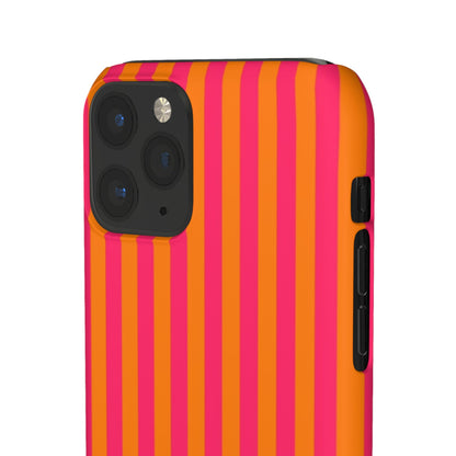 Striped Orange & Pink Case