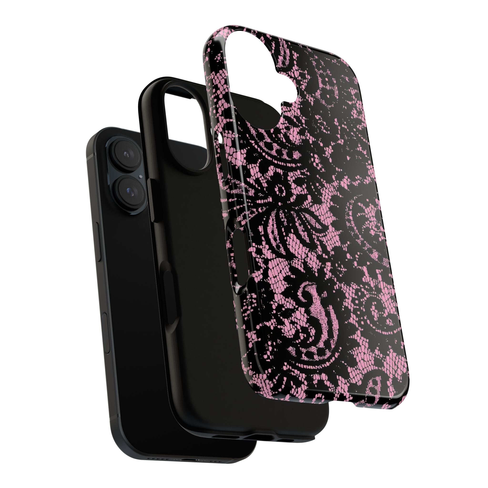 Pink Lace Pattern Tough Phone Case