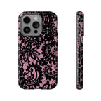 Pink Lace Pattern Tough Phone Case