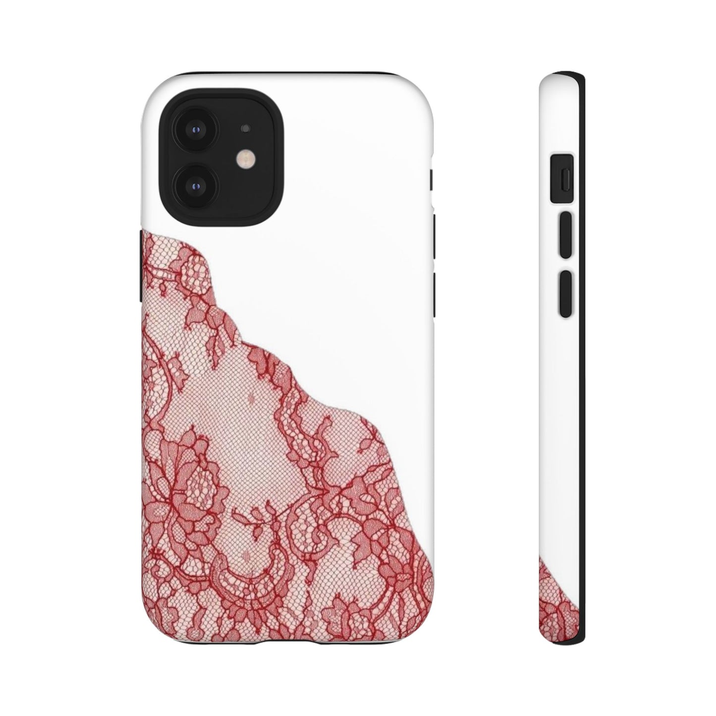 Red Lace Edge Tough Phone Case