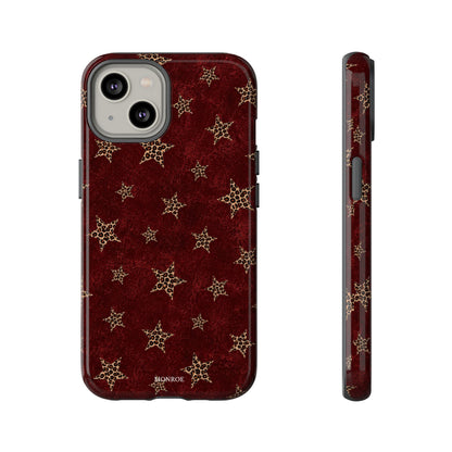 Burgundy Leopard Star Tough Case