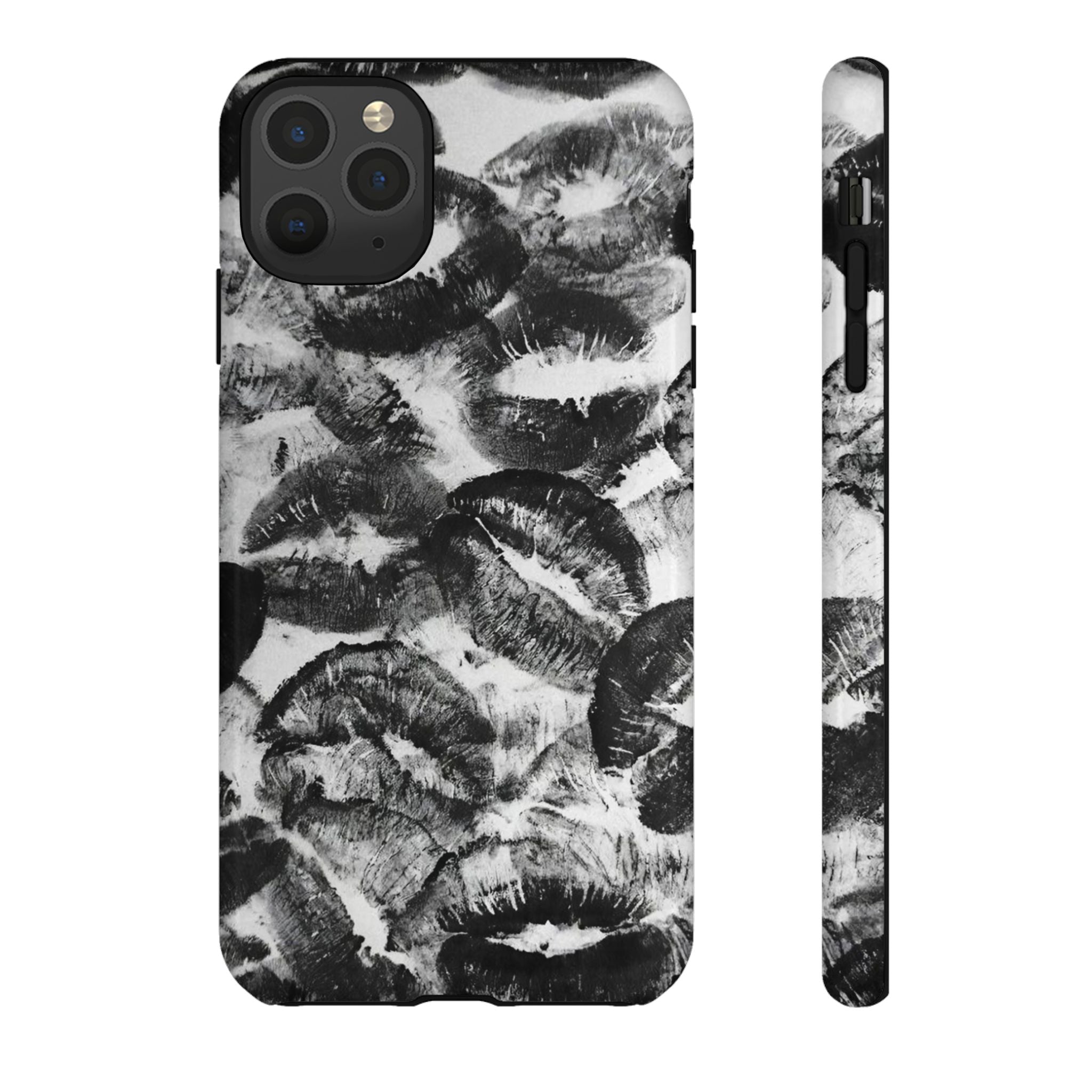 Black and Kiss Design Phone Case