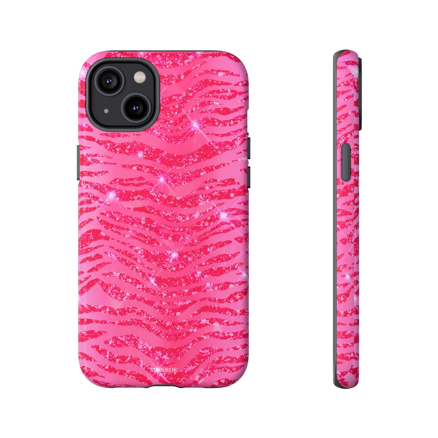 Pink Glitter Zebra Tough Case