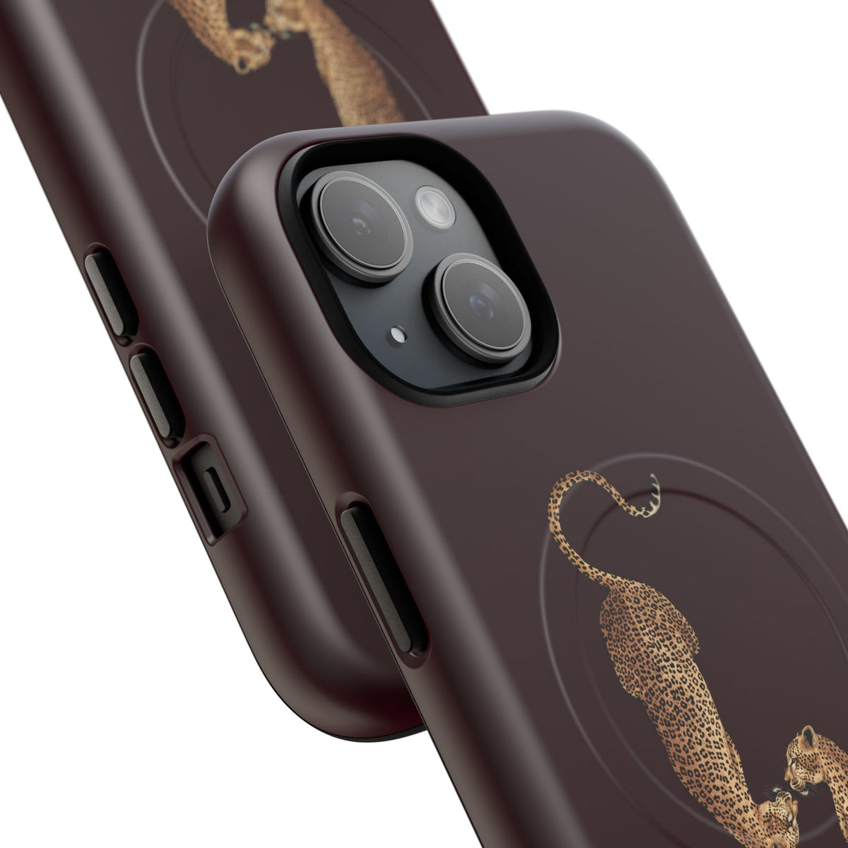 Burgundy Leopard Duo MagSafe Case
