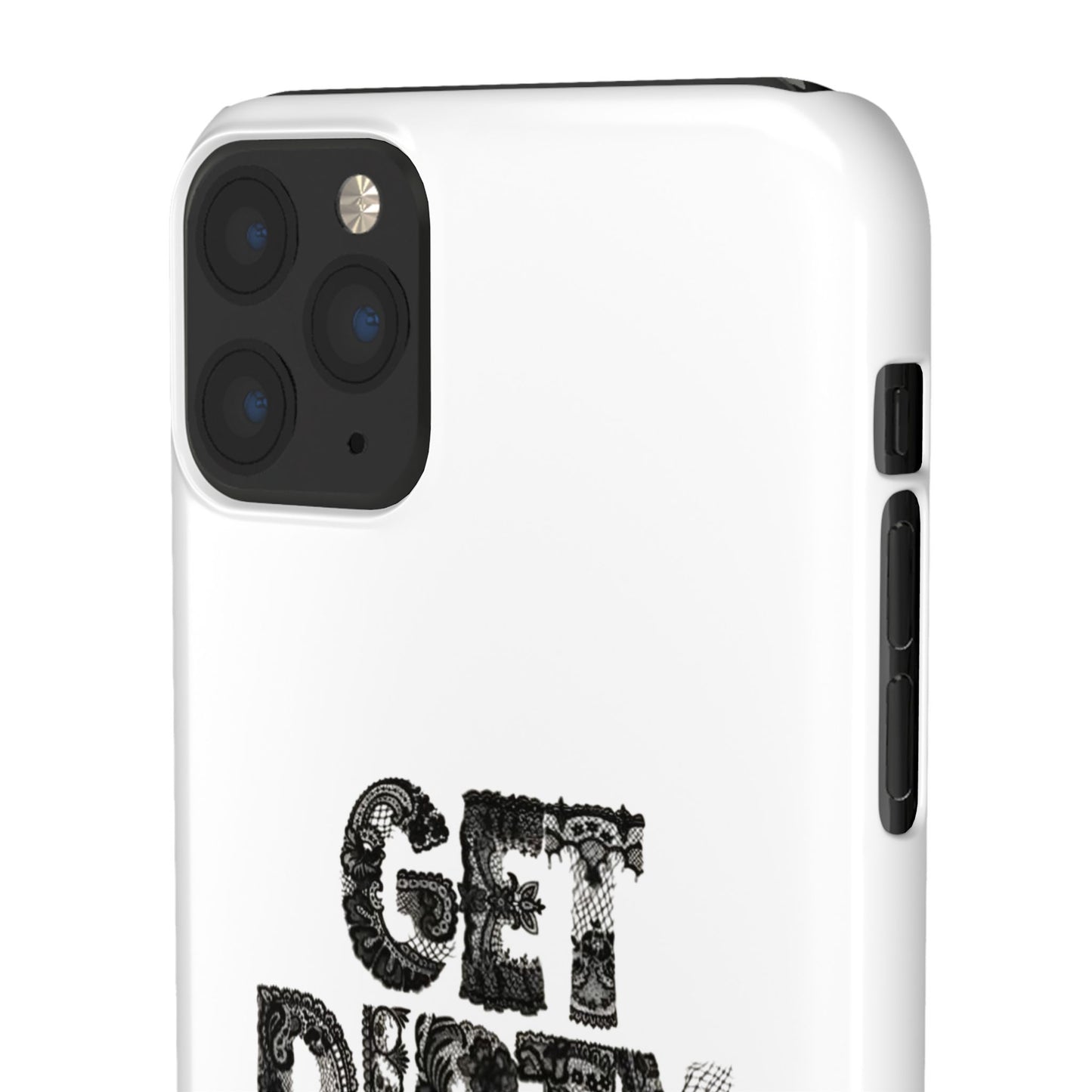 Get Dirty in Paris White Snap Case