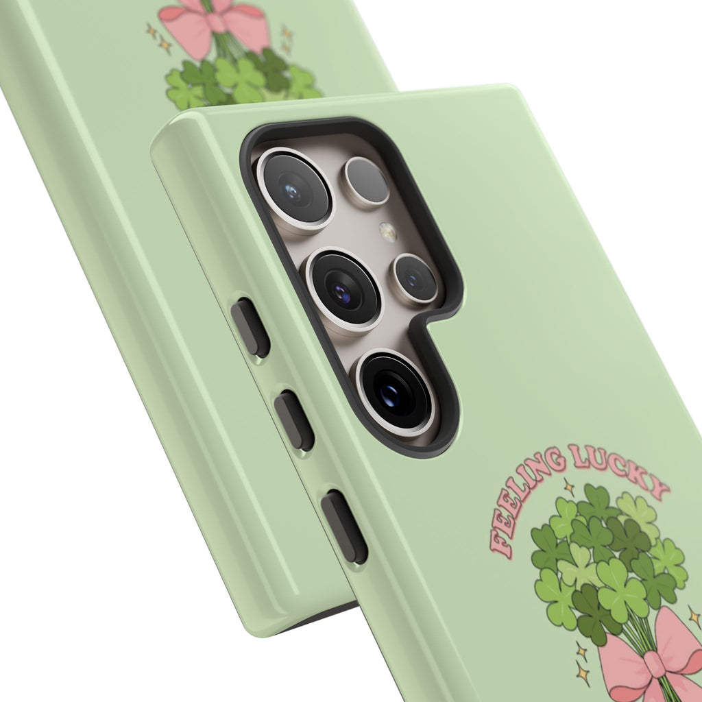 ‘Feeling Lucky' Clover Bouquet Tough Phone Case