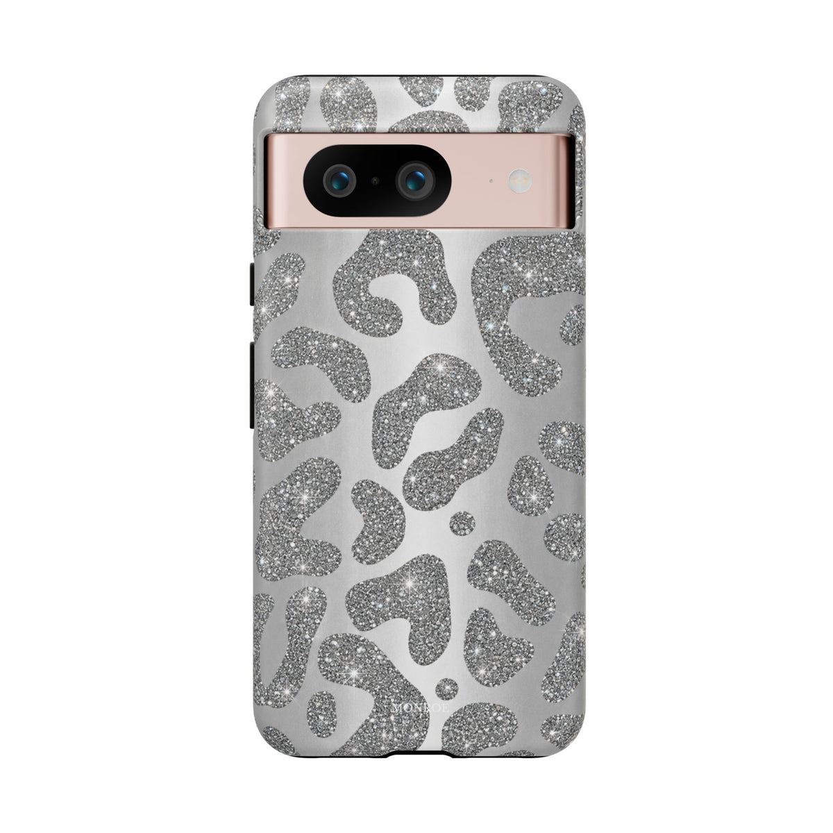 Silver Glitter Leopard Tough Case
