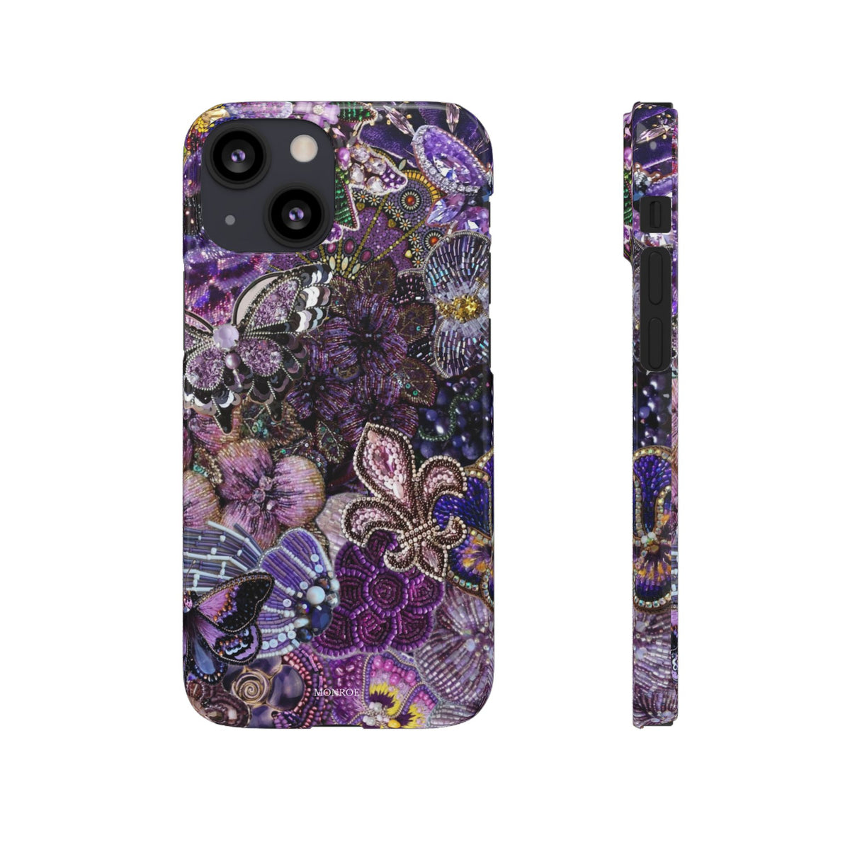 Purple Floral Butterfly Case