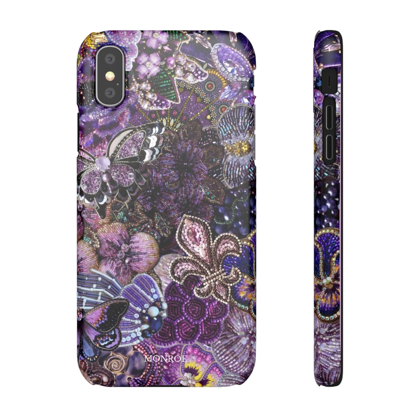 Purple Floral Butterfly Case