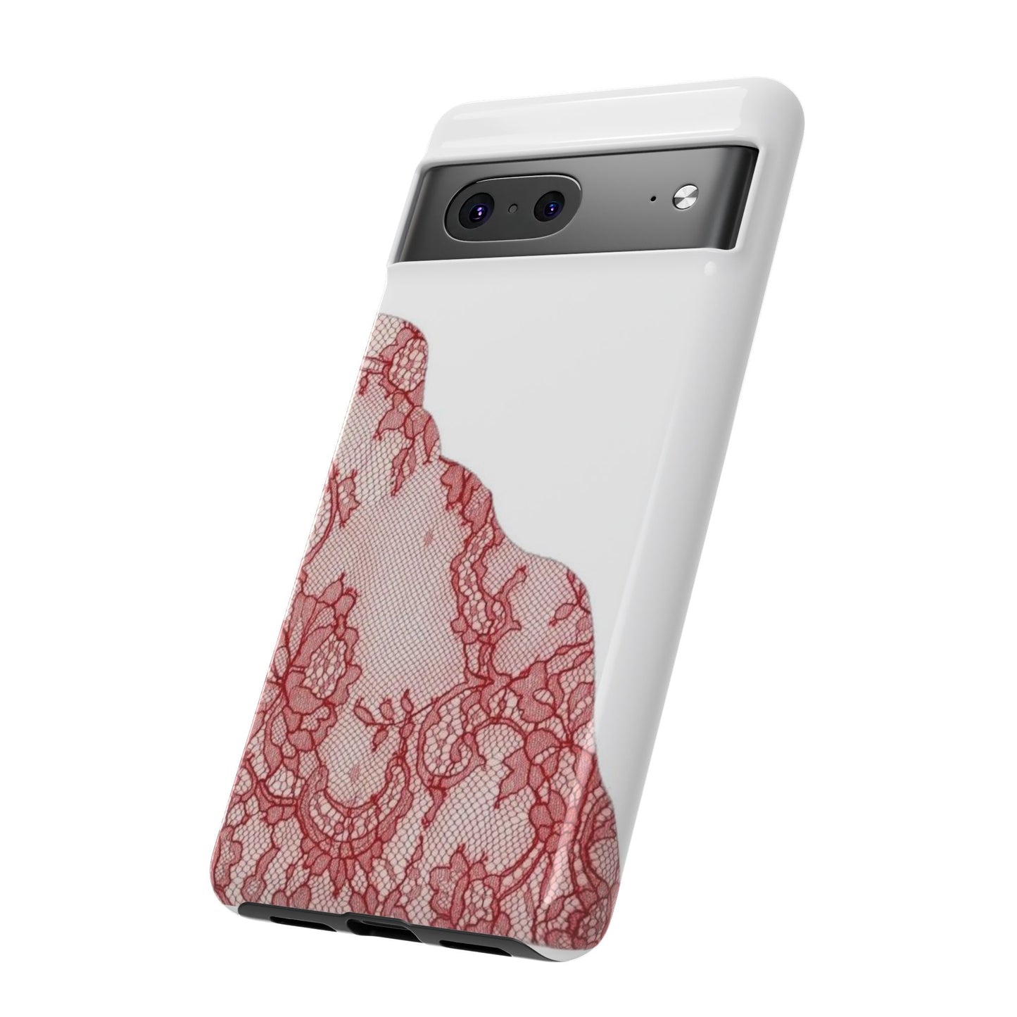 Red Lace Edge Tough Phone Case