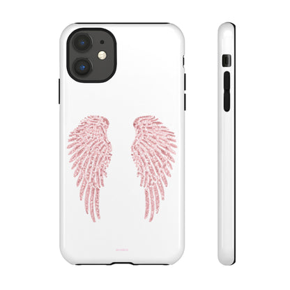 White & Pink Wings Tough Case