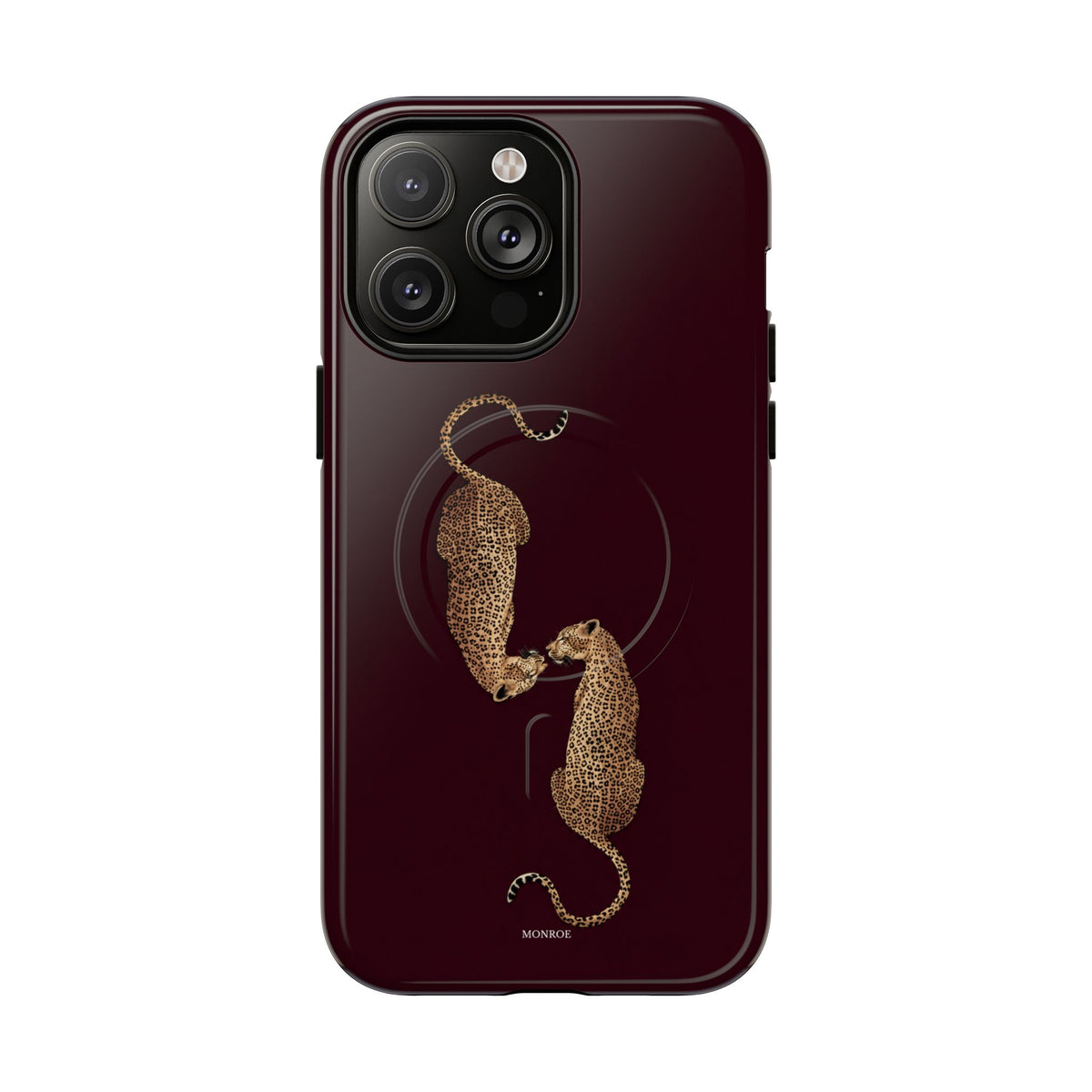 Burgundy Leopard Duo MagSafe Case