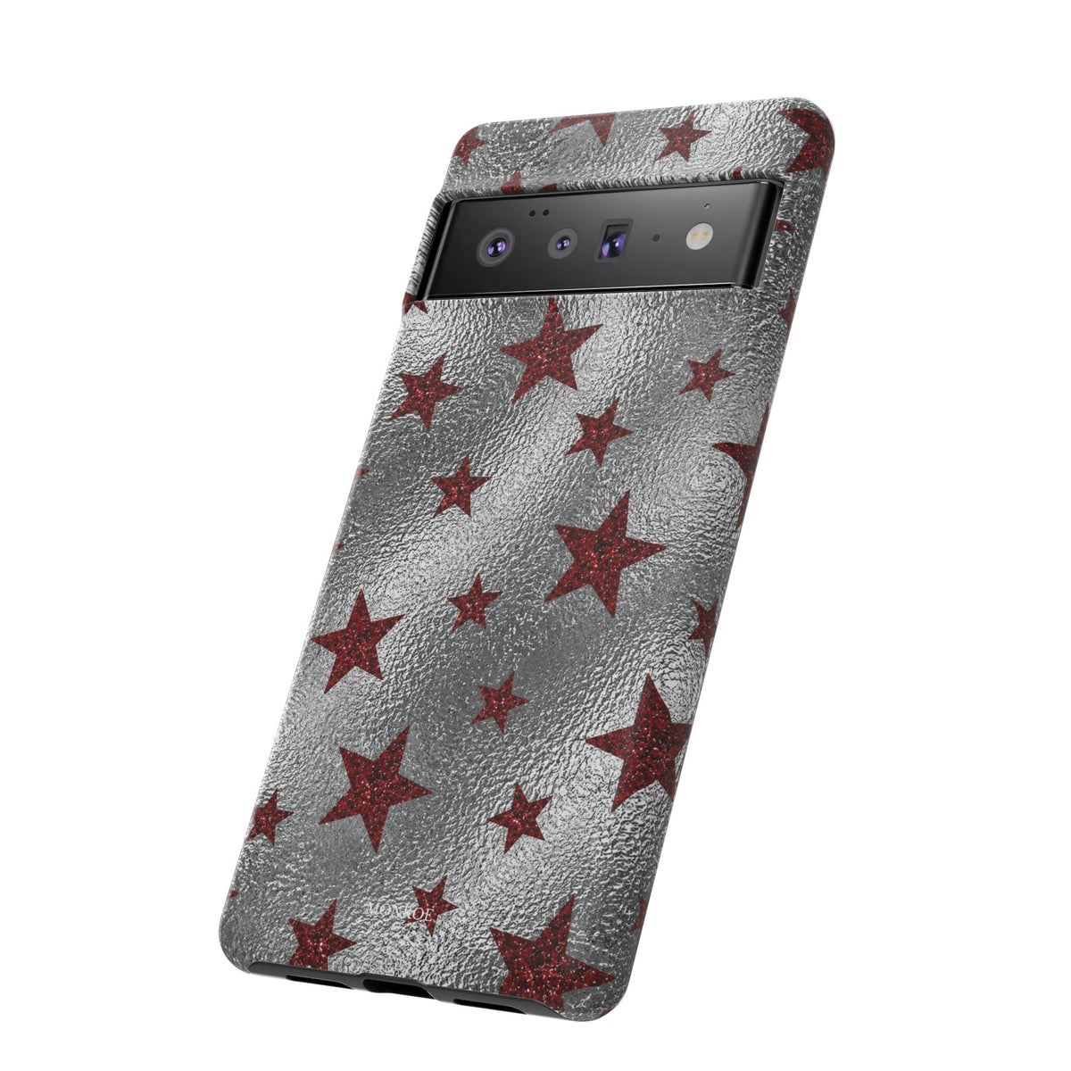 Silver Red Starry Tough Case