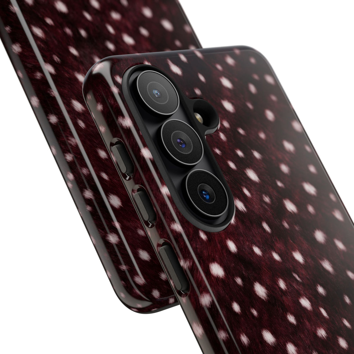 Burgundy Spotted Fur Tough Case