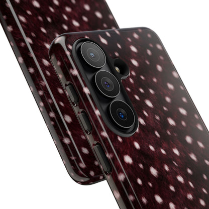 Burgundy Spotted Fur Tough Case