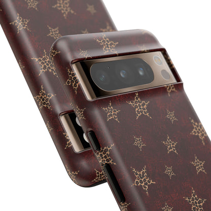 Burgundy Leopard Star Tough Case