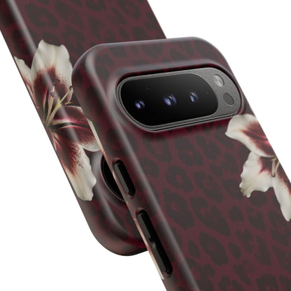 Burgundy Lily Leopard Tough Case