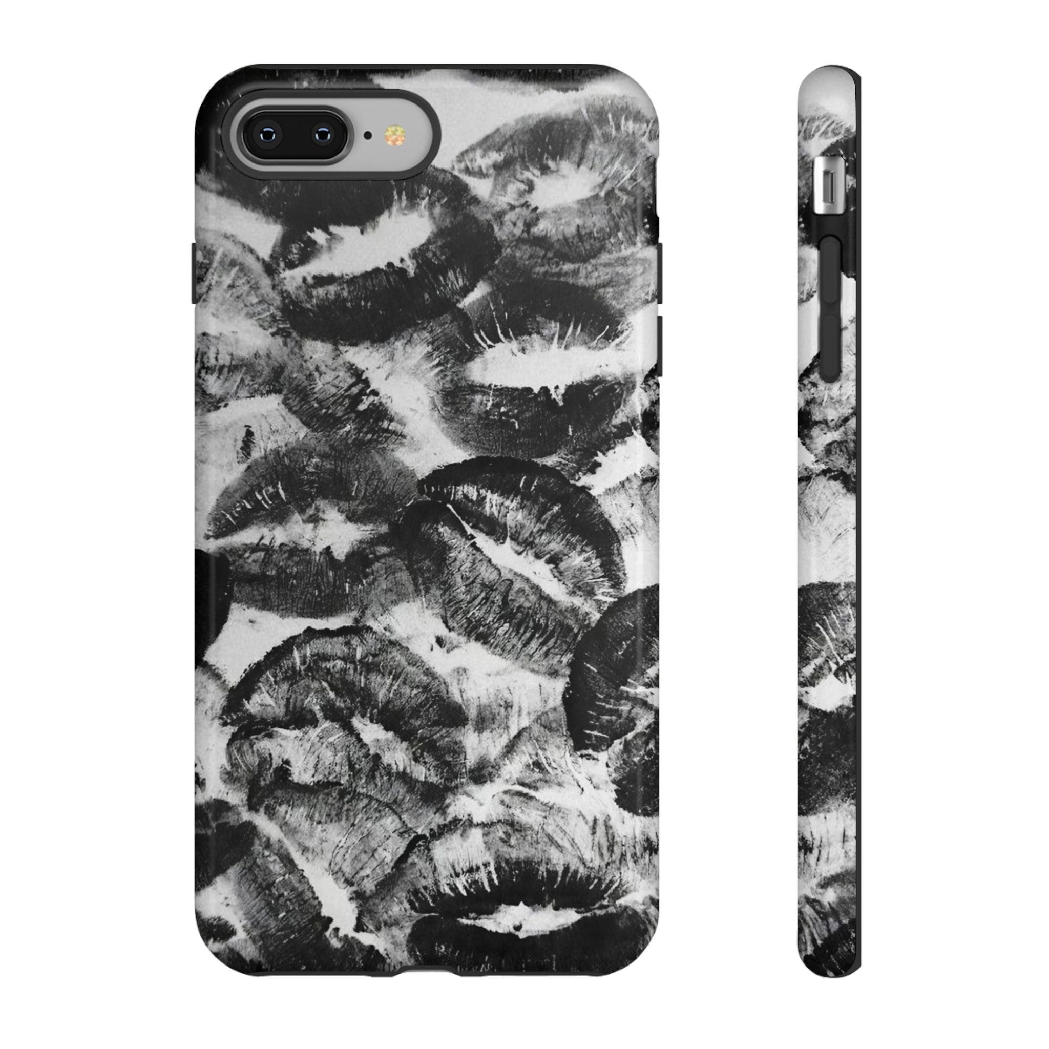 Black and Kiss Design Phone Case