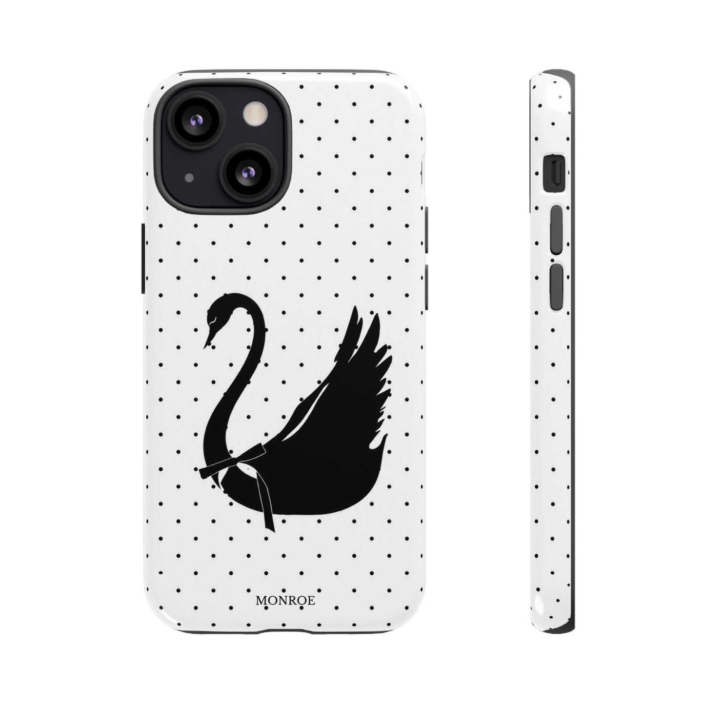 White Swan Polka Dot Tough Case