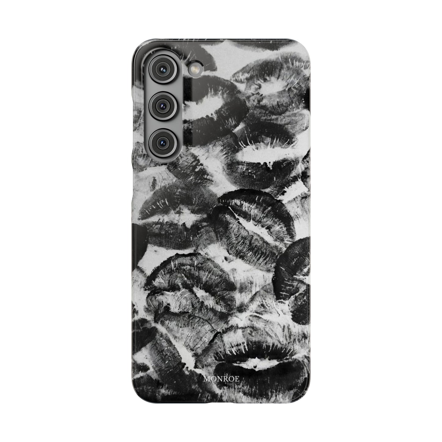 Black & White Kiss Print Case
