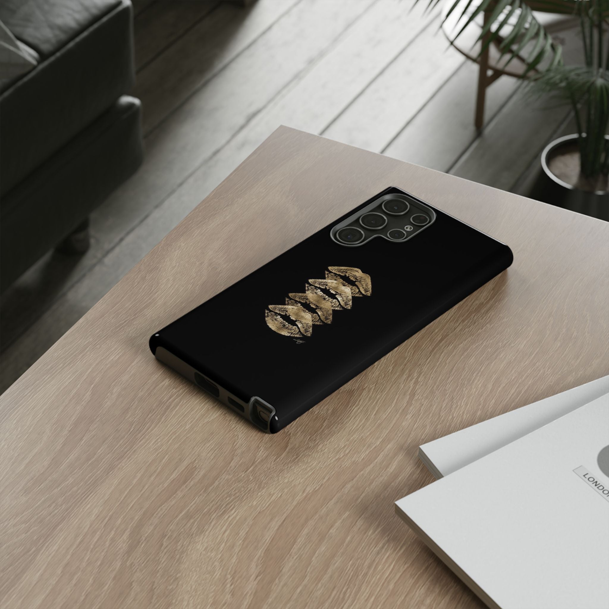 Golden Lipstick Phone Case