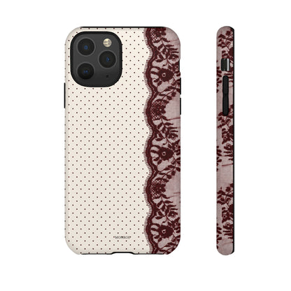 Burgundy Lace Edge Tough Case