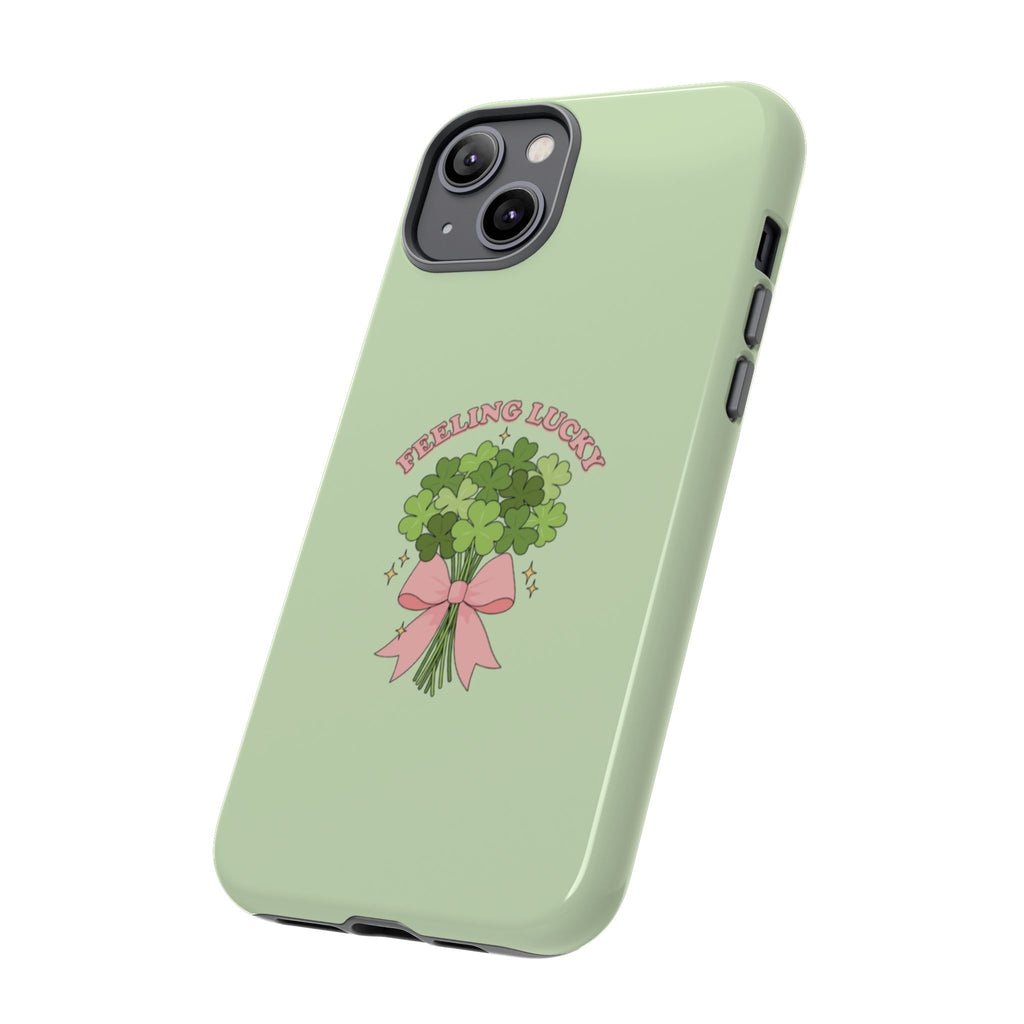 ‘Feeling Lucky' Clover Bouquet Tough Phone Case
