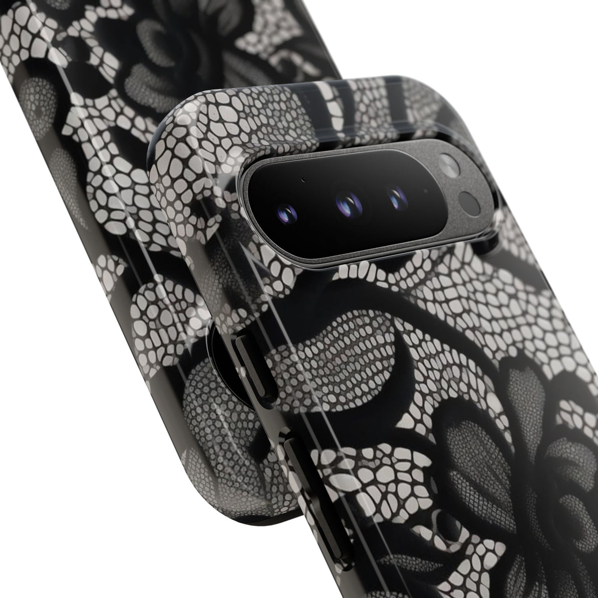 Black Floral Vintage Case