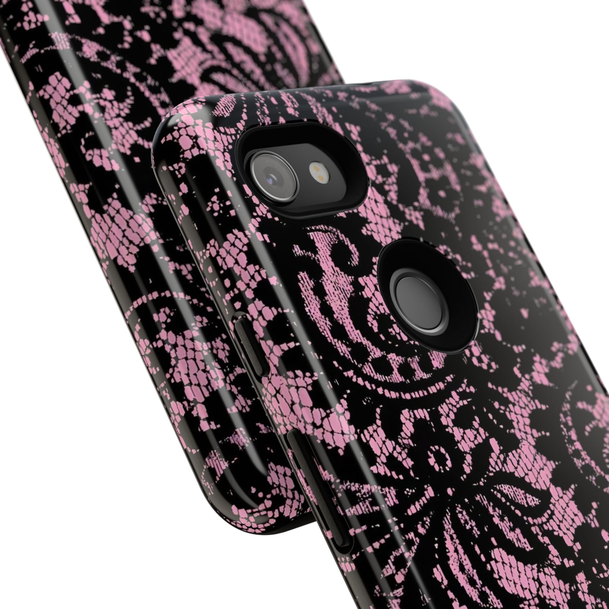 Pink Lace Pattern Tough Phone Case