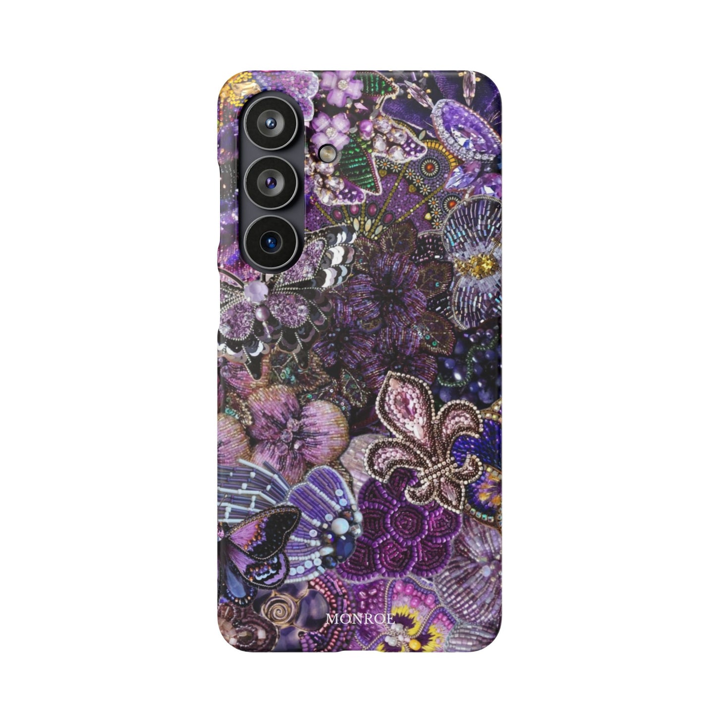 Purple Floral Butterfly Case
