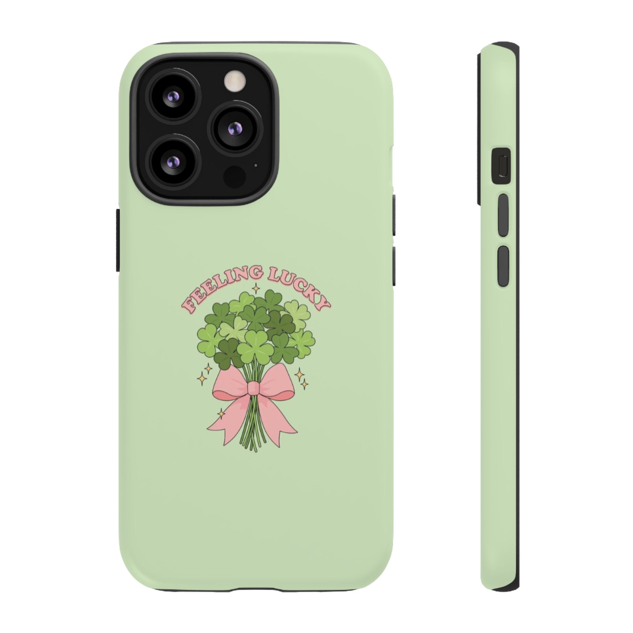 ‘Feeling Lucky' Clover Bouquet Tough Phone Case