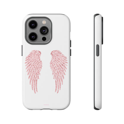 White & Pink Wings Tough Case